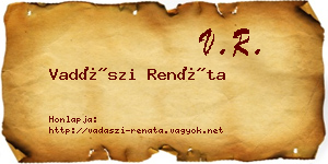 Vadászi Renáta névjegykártya
