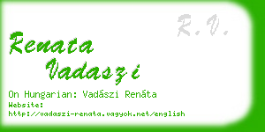 renata vadaszi business card