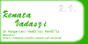 renata vadaszi business card